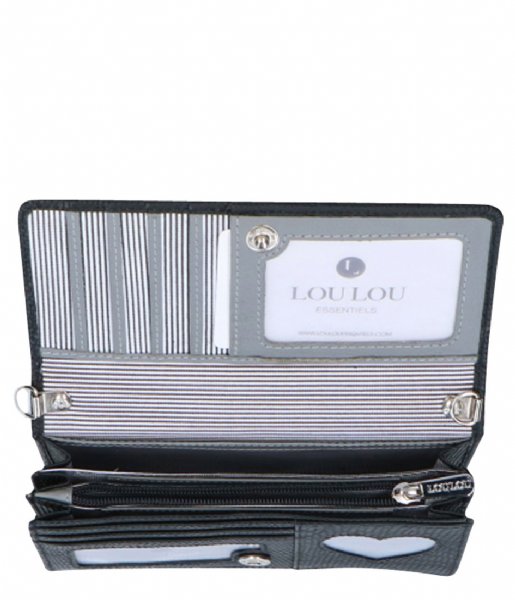 LouLou Essentiels  Bag Lovely Lizard Silver Colored A9-7 black