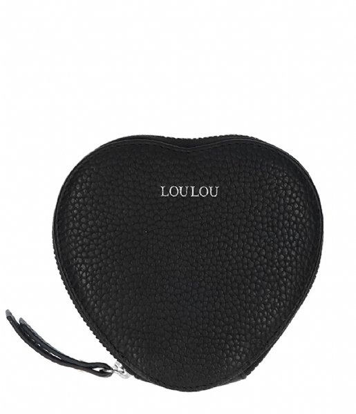 LouLou Essentiels  Heart Wallet Silver Colored Amour black (001)
