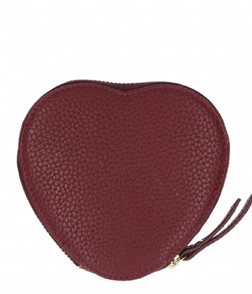 LouLou Essentiels  Heart Wallet Silver Colored Amour dark red (031)