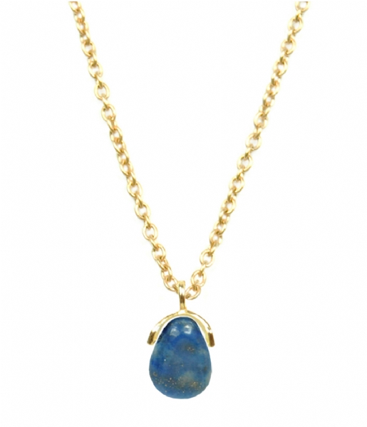 MAS Jewelz  Collier Lapis Lazuli goudkleurig