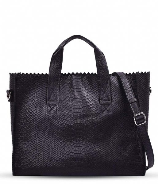 MYOMY  My Paper Bag Handbag Anaconda Black (3062)