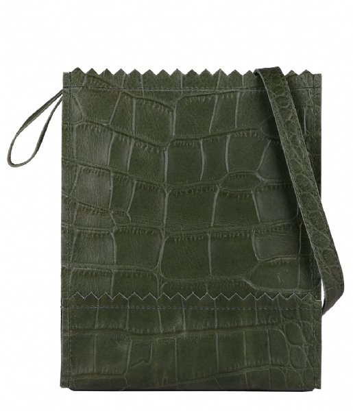 MYOMY  My Paper Bag Baggy Medium croco vetiver green (10612940)