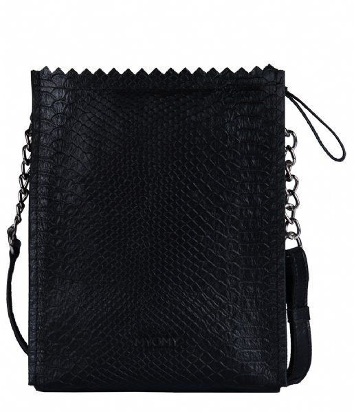 MYOMY  My Paper Bag Baggy Medium mix anaconda & hunter waxy black (10611708C)