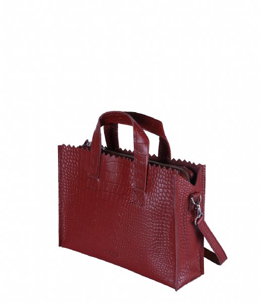 MYOMY  My Paper Bag Handbag Crossbody croco burgundy (1067-6001)
