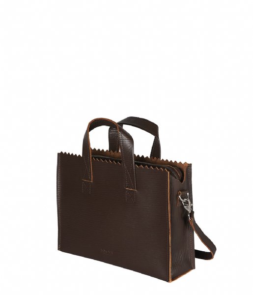 MYOMY  My Paper Bag Mini Handbag Crossbody boarded dark brown (1076-6067)