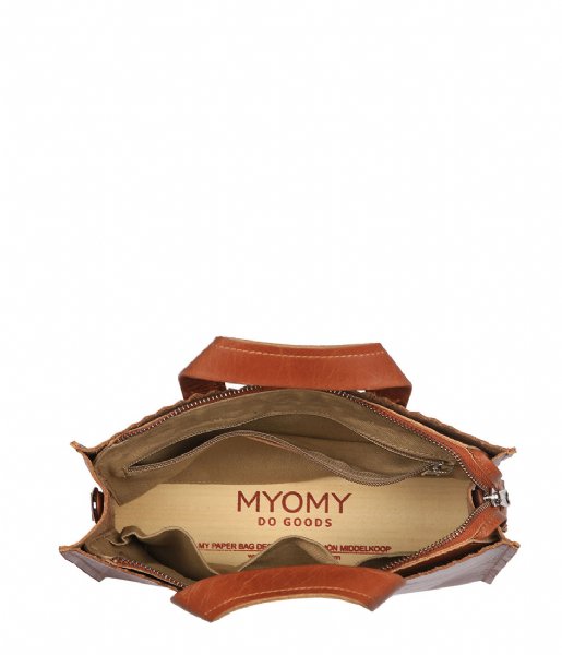 MYOMY  My Paper Bag Mini Handbag Crossbody hunter waxy cognac (1076-6034)