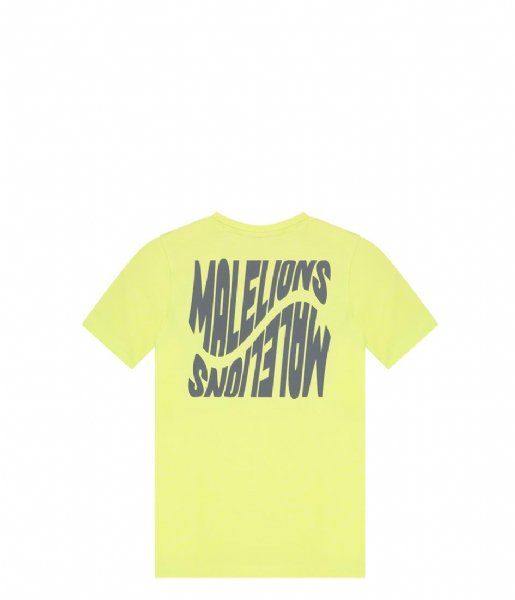 Malelions  Junior Wave Graphic T-Shirt Lime/Dark Slate (453)
