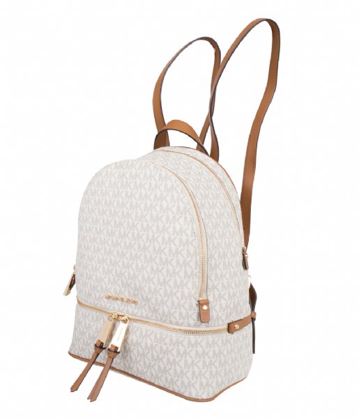 Michael Kors  Rhea Zip Medium Backpack vanilla & gold colored hardware