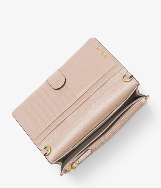 Michael Kors  Mercer Phone Crossbody soft pink & gold colored hardware