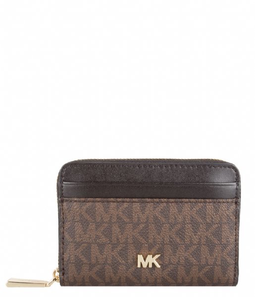 Michael Kors  Coin Card Case brown black & gold colored hardware