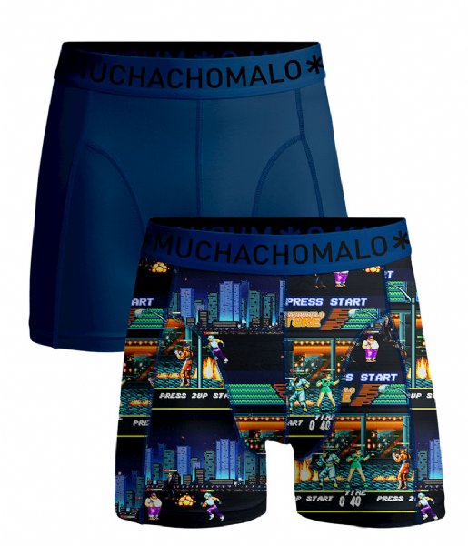 Muchachomalo  2-pack shorts Muhammad Ali Experience Print Blue (06)