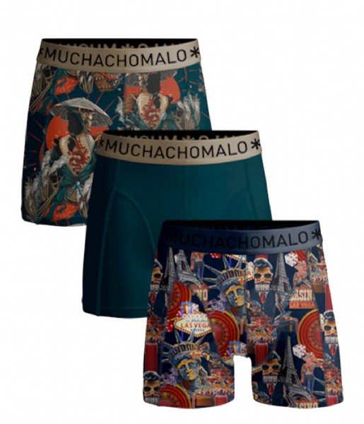Muchachomalo  2-pack shorts Las Vegas Japan Print Print Green (09)