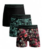 Muchachomalo 3-Pack Boxer Shorts Print-Solid Print Print Black