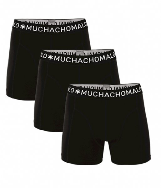 Muchachomalo  Men Short Solid 3P Black black (1010SOLID185)