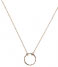 Orelia  Circle Cut Out Ditsy Necklace pale gold plated (8351)