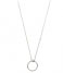 Orelia  Circle Cut Out Ditsy Necklace silver plated (8726)