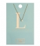 Orelia  Necklace Initial L pale gold plated (10375)