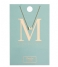 Orelia  Necklace Initial M pale gold plated (10369)