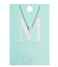 Orelia  Necklace Initial M silver plated (10370)