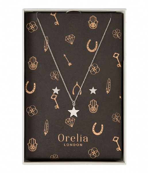 Orelia  Brushed Star Giftbox silver plated (22395)