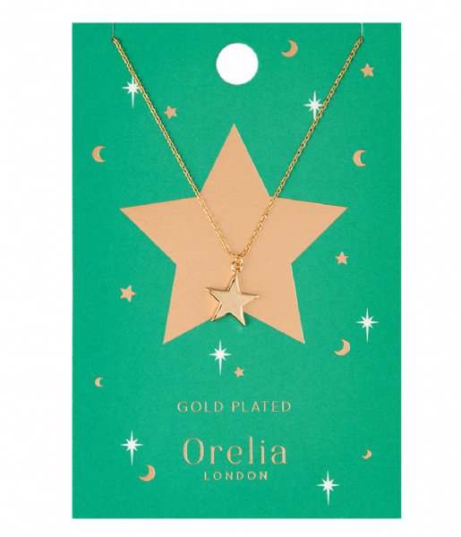Orelia  Chunky Star Charm Necklace gold plated (22371)