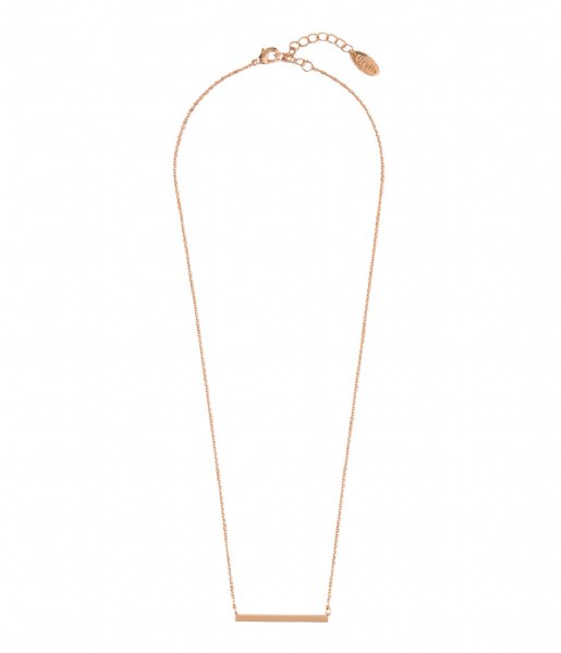 Orelia  Horizontal Bar Short Necklace rosegold plated (22069)