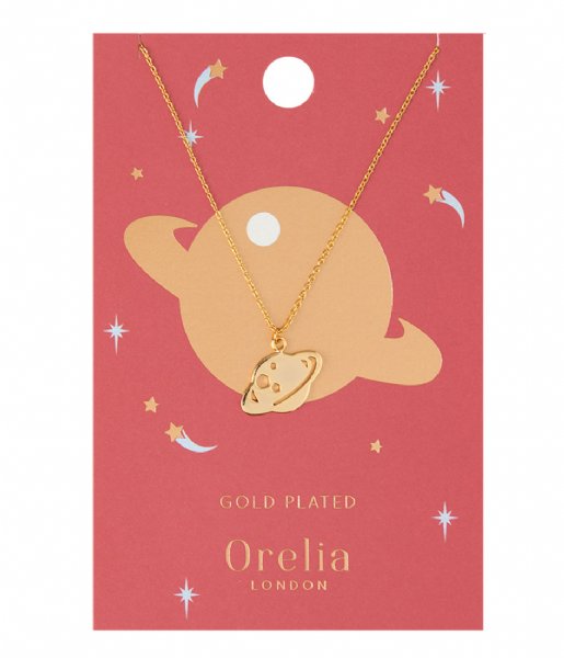Orelia  Planet Charm Necklace gold
