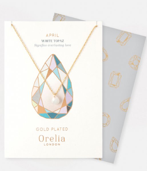 Orelia  April Birthstone Gift Envelope white topaz (23160)