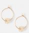 Orelia  Chakra Hoop Earrings pale gold (23001)