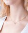 Orelia  Faced Stone Drop Necklace  pale gold (22720)