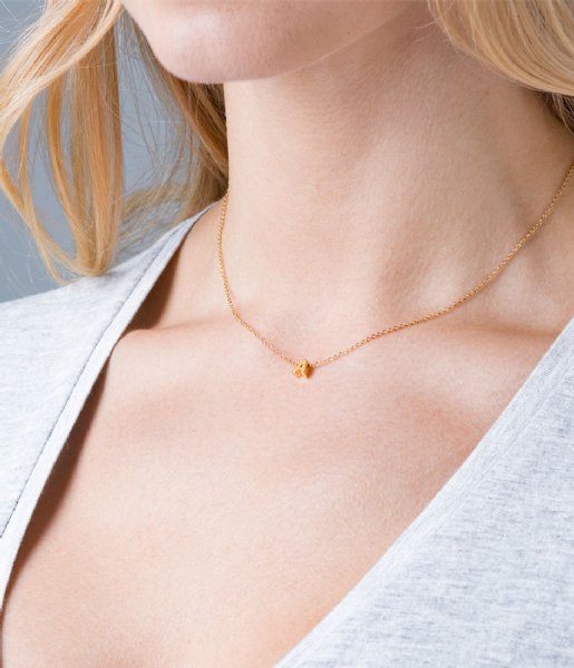 Orelia  Necklace Initial A pale gold plated (10366)