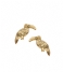 Orelia  Mini Toucan Stud Earrings pale gold