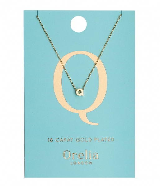 Orelia  Necklace Initial Q pale gold (ORE21156)