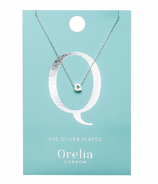 Orelia  Necklace Initial Q silver plated (ORE21157)