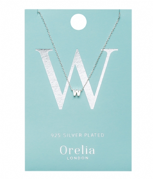 Orelia  Necklace Initial W silver (ORE21167)