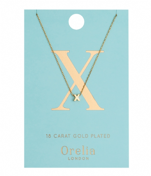 Orelia  Necklace Initial X pale gold (ORE21168)