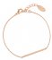 Orelia  Horizontal Bar Chain Bracelet rose gold color (22744)