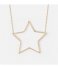 Orelia  Large Open Star Necklace pale gold plated (23350)