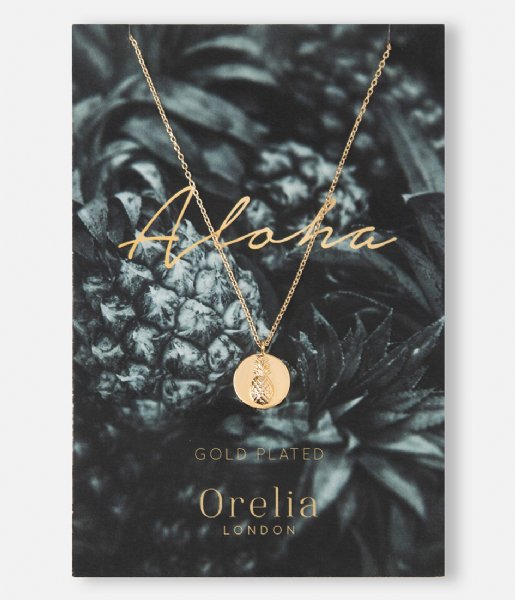 Orelia  Aloha Pineapple Disc Subrange gold plated (ORE24310)