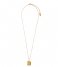 Orelia  Bevelled Square Short Necklace pale gold plated (ORE25157)