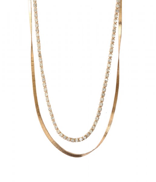 Orelia  Cupchain Flat Snake Chain pale gold plated (ORE25162)