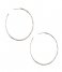 Orelia  Hammered Hoop Earrings silver plated (ORE23089)