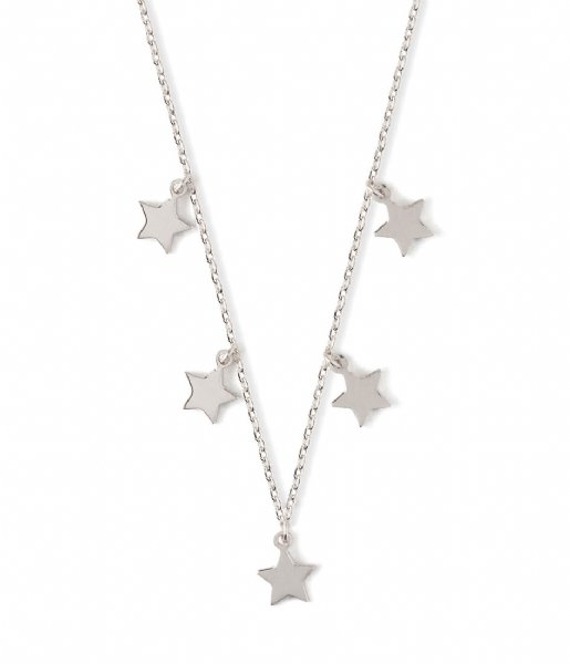 Orelia  Star Charm Multi Drop Short Necklace silver plated (ORE24106)