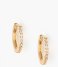 Orelia  Mini Pave Huggie Hoop Earrings gold plated (22704)