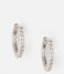Orelia  Mini Pave Huggie Hoop Earrings silver plated (22826)
