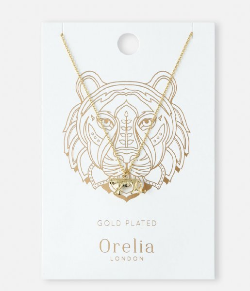 Orelia  Spiritual Tiger Necklace Gold goud