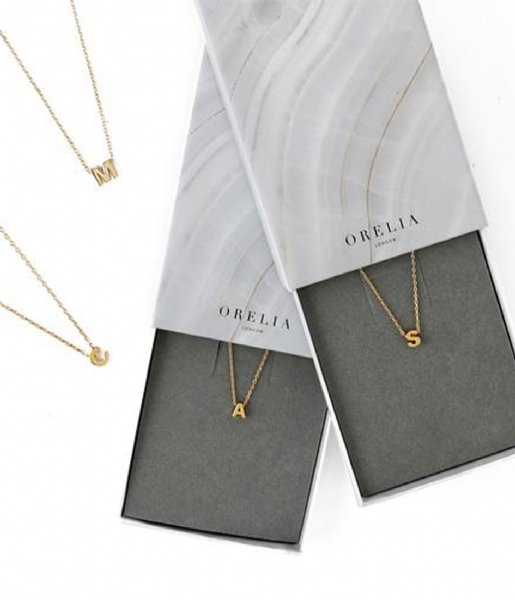 Orelia  Necklace initial N Gold plated (ORE26356)