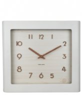 Karlsson Wall Clock Sole Squared Frame Basswood White (KA5959WH)