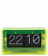 Karlsson Table Clock Boxed Flip Acrylic Neon Yellow (KA5976YE)
