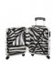 Princess Traveller Handbagageväskor Trendy Animal Collection Zebra 55cm Wit